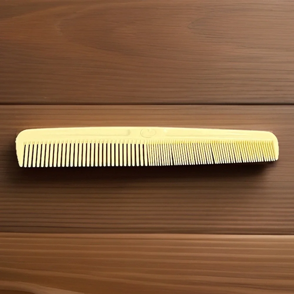 Vintage Goody Hair Comb Cream Ivory Color Wide & Tight Teeth Slim Unbreakable